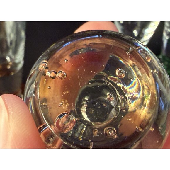 Bubble Ball Bottom Base Shot Cordial Glasses Multi-Color, Set Of 6 - Picture 16 of 16